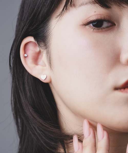 Os accessory(オズアクセサリー)の「【金属アレルギー対応】Os -オズ- ジルコニア ハート ピアスセット サージカルステンレス(ピアス(両耳用)・レディース・シルバー/ゴールド・FREE)」の21枚目の写真
