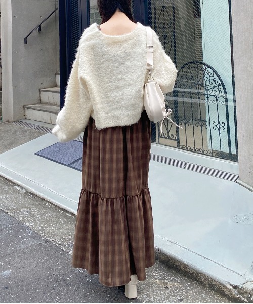 INGNI(イング)の「チェック柄シャーリングワンピース(ワンピース・レディース・ブラック系/ブラウン系その他2・M)」の11枚目の写真