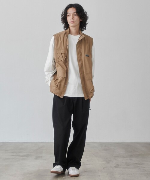 coen（コーエン）の「Chinook sport （チヌークスポーツ）× Parknik スタンドカラーベスト（ベスト・メンズ・ダークグリーン/ベージュ/ネイビー・M/L/XL）」の5枚目の写真