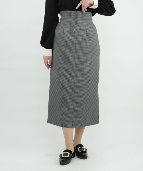 an another angelus（アンアナザーアンジェラス）の「【セットアップ対応/2サイズ展開】ミニチェックハイウエストタイトスカート/ananotherangelus（スカート・レディース・ブラウン/ブラック×グレー・2/1）」の15枚目の写真