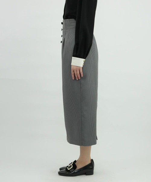an another angelus（アンアナザーアンジェラス）の「【セットアップ対応/2サイズ展開】ミニチェックハイウエストタイトスカート/ananotherangelus（スカート・レディース・ブラウン/ブラック×グレー・2/1）」の17枚目の写真
