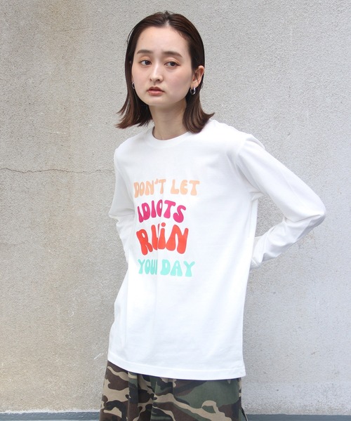 UNIT CHEST(ユニットチェスト)の「【UNIT CHEST】unique unisex long sleeve T-shirt/ユニークユニセックス ロンT OIF designer eggs コラボ ストリートデザイン by kaamani Senanayake(Tシャツ/カットソー・レディース・ブラック/ホワイト/杢グレー・S/L/M)」の6枚目の写真