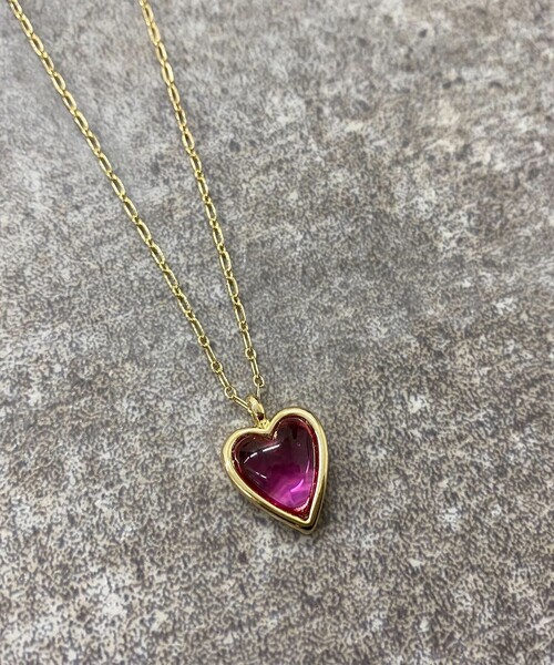 fredy emue（フレディエミュ）の「クリアハートトップネックレス（ネックレス・レディース・ブルー/ゴールド/グリーン/ピンク・FREE）」の20枚目の写真