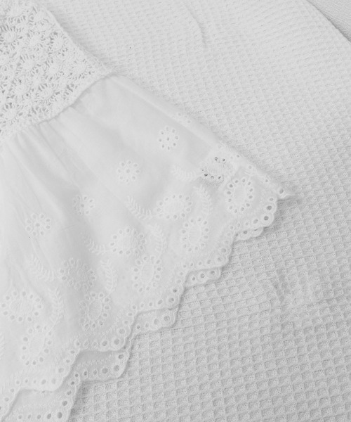Miniministore(ミニミニストア)の「透かし編みキャミソール Vネックトップス(キャミソール・レディース・ベージュ/ホワイト・FREE)」の17枚目の写真