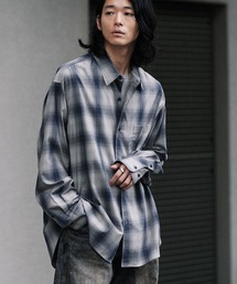WYM LIDNM（ウィム バイ リドム）の「VINTAGE CHECK DRAPE FLANNEL SHIRT（シャツ/ブラウス・メンズ）」