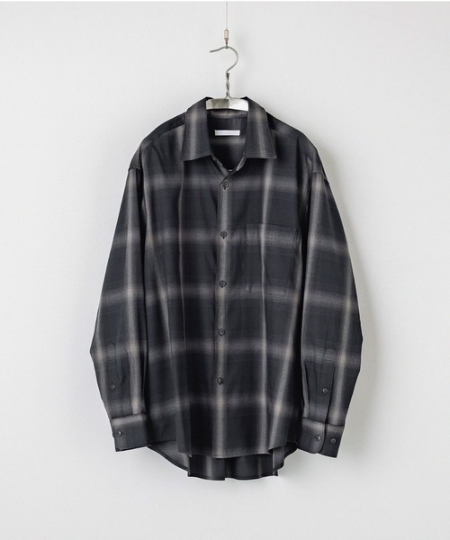 VINTAGE CHECK DRAPE FLANNEL SHIRT（シャツ/ブラウス）｜WYM LIDNM