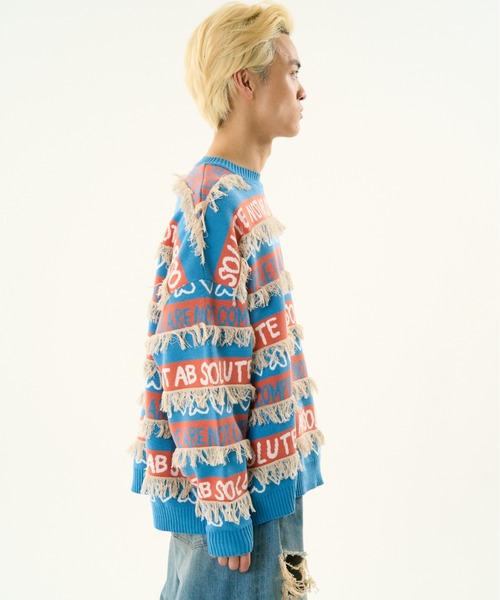 DISCOVERED（ディスカバード）の「DISCOVERED CRAZY BORDER KNIT（ニット/セーター・メンズ・その他/ブラック・1/3）」の4枚目の写真