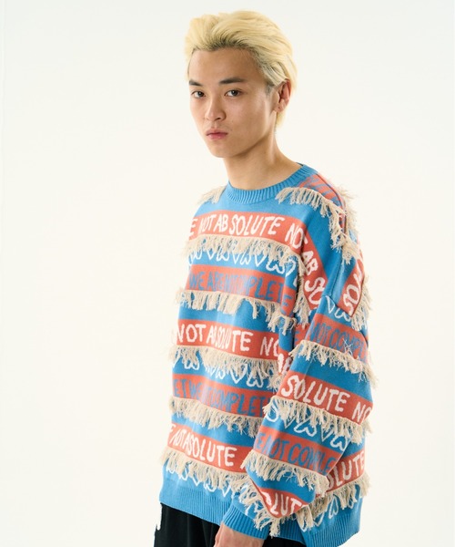 DISCOVERED（ディスカバード）の「DISCOVERED CRAZY BORDER KNIT（ニット/セーター・メンズ・その他/ブラック・1/3）」の6枚目の写真