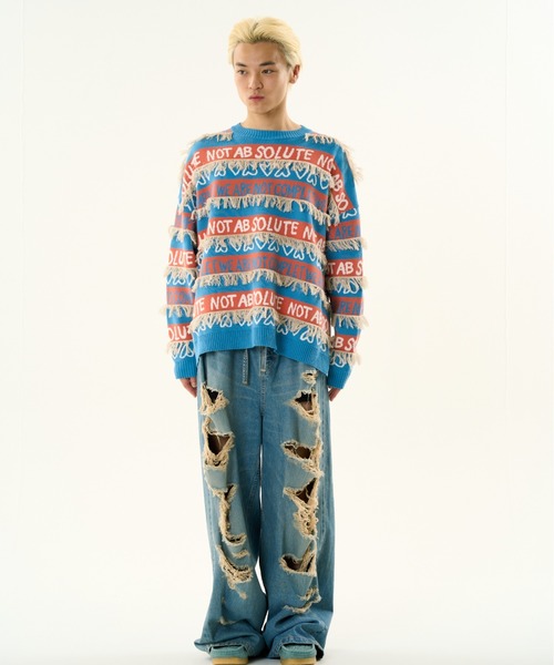 DISCOVERED（ディスカバード）の「DISCOVERED CRAZY BORDER KNIT（ニット/セーター・メンズ・その他/ブラック・1/3）」の14枚目の写真