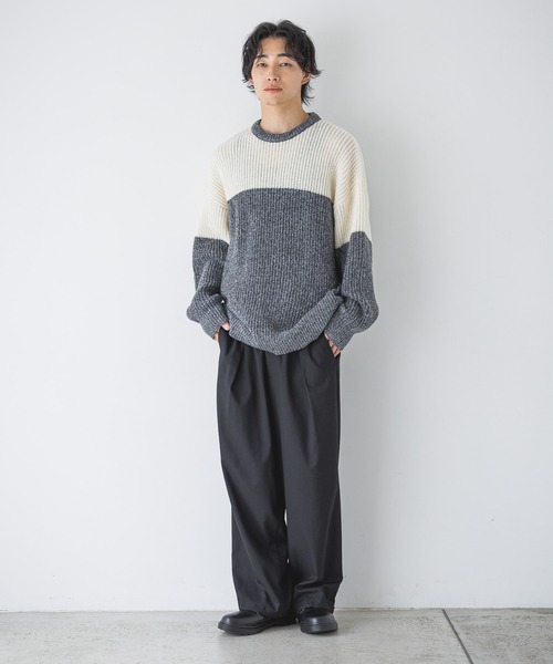 LOWRYS FARM(ローリーズファーム)の「パネルキリカエニット 202287(Tシャツ/カットソー・メンズ・ネイビー/アイボリー・FREE)」の15枚目の写真