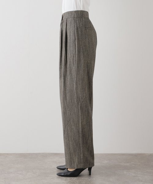 AMOMENTO（アモーメント）の「【AMOMENTO / アモーメント】WOOL TWO TUCK WRAP PANTS　AM24FWW01PT（その他パンツ・レディース・ライトグレー・SMALL）」の4枚目の写真