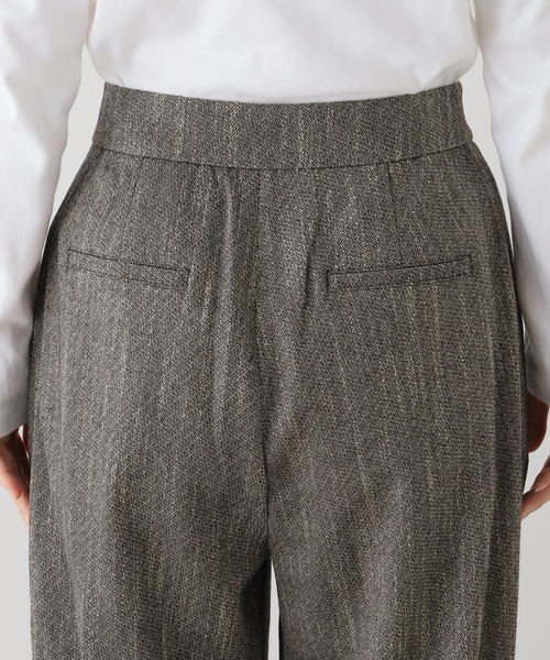 AMOMENTO（アモーメント）の「【AMOMENTO / アモーメント】WOOL TWO TUCK WRAP PANTS　AM24FWW01PT（その他パンツ・レディース・ライトグレー・SMALL）」の7枚目の写真