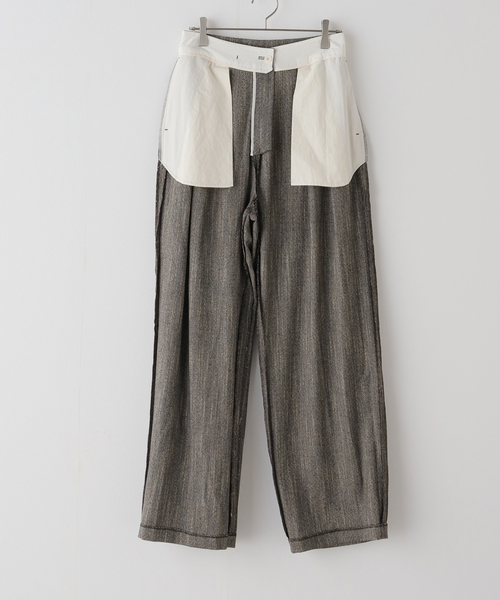 AMOMENTO（アモーメント）の「【AMOMENTO / アモーメント】WOOL TWO TUCK WRAP PANTS　AM24FWW01PT（その他パンツ・レディース・ライトグレー・SMALL）」の12枚目の写真