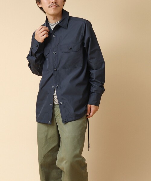 TAION（タイオン）の「【TAION/タイオン】ノンダウン ミリタリー ロングスリーブシャツ（シャツ/ブラウス・メンズ・オリーブ/カーキ/ブラック/ネイビー・M/L/XL）」の7枚目の写真