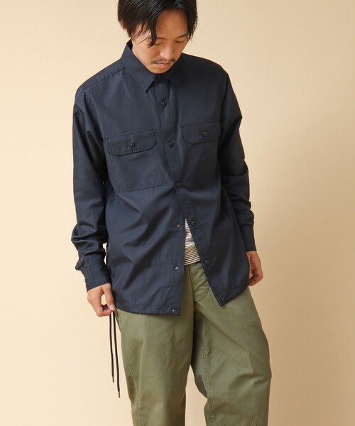 TAION（タイオン）の「【TAION/タイオン】ノンダウン ミリタリー ロングスリーブシャツ（シャツ/ブラウス・メンズ・オリーブ/カーキ/ブラック/ネイビー・M/L/XL）」の8枚目の写真