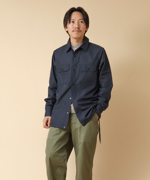 TAION（タイオン）の「【TAION/タイオン】ノンダウン ミリタリー ロングスリーブシャツ（シャツ/ブラウス・メンズ・オリーブ/カーキ/ブラック/ネイビー・M/L/XL）」の11枚目の写真