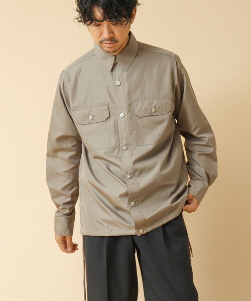 TAION（タイオン）の「【TAION/タイオン】ノンダウン ミリタリー ロングスリーブシャツ（シャツ/ブラウス・メンズ・オリーブ/カーキ/ブラック/ネイビー・M/L/XL）」の14枚目の写真