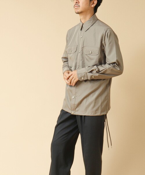 TAION（タイオン）の「【TAION/タイオン】ノンダウン ミリタリー ロングスリーブシャツ（シャツ/ブラウス・メンズ・オリーブ/カーキ/ブラック/ネイビー・M/L/XL）」の16枚目の写真