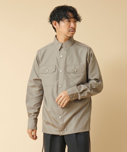 TAION（タイオン）の「【TAION/タイオン】ノンダウン ミリタリー ロングスリーブシャツ（シャツ/ブラウス・メンズ・オリーブ/カーキ/ブラック/ネイビー・M/L/XL）」の17枚目の写真