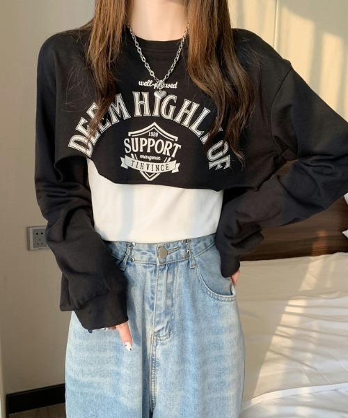 GEMEDA(ジェメダ)の「ロゴスウェット セットトップス(Tシャツ/カットソー・レディース・カーキ/グレー/ブラック・M)」の16枚目の写真