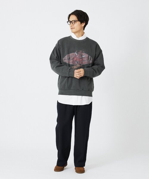 OFF THE COURT by NBA（オフザコートバイエヌビーエー）の「Off The Court by NBA / オフ・ザ・コート バイ NBA 別注 スウェット（スウェット・メンズ・オートミール/ネイビー/アイボリー/ブラック/ブラック系その他/オレンジ/グレー・LARGE/MEDIUM/SMALL）」の8枚目の写真