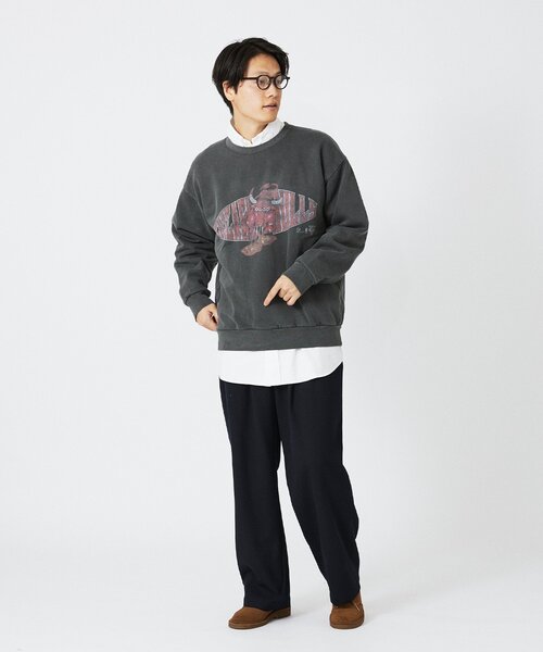 OFF THE COURT by NBA（オフザコートバイエヌビーエー）の「Off The Court by NBA / オフ・ザ・コート バイ NBA 別注 スウェット（スウェット・メンズ・オートミール/ネイビー/アイボリー/ブラック/ブラック系その他/オレンジ/グレー・LARGE/MEDIUM/SMALL）」の14枚目の写真