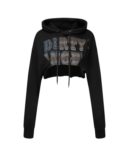 sculptor グリッター フラッグ クロップフーディ パーカー M Glitter Flag Crop Hoodie Raw – Sculptor