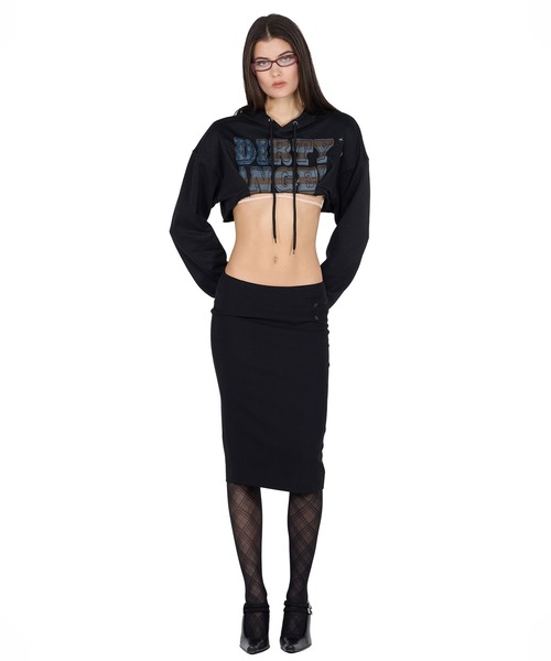sculptor グリッター フラッグ クロップフーディ パーカー M Glitter Flag Crop Hoodie Raw – Sculptor
