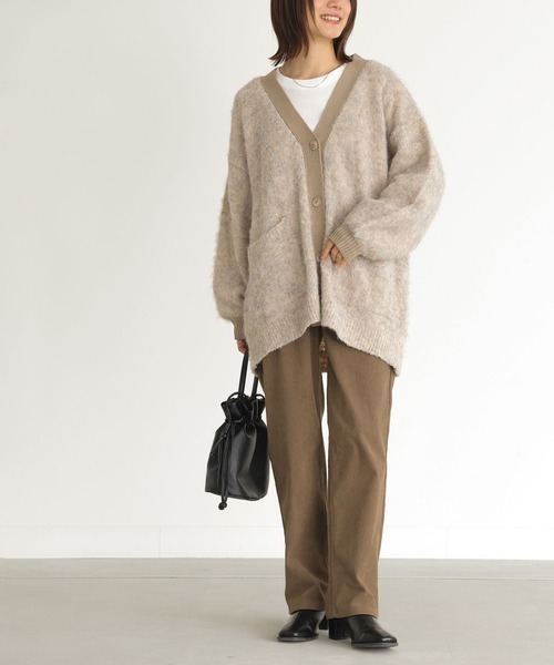 n'OrLABEL(ノアールレーベル)の「ストレッチコーデュロイテーパードパンツ(その他パンツ・レディース・モカ/ブラック・1/2)」の10枚目の写真