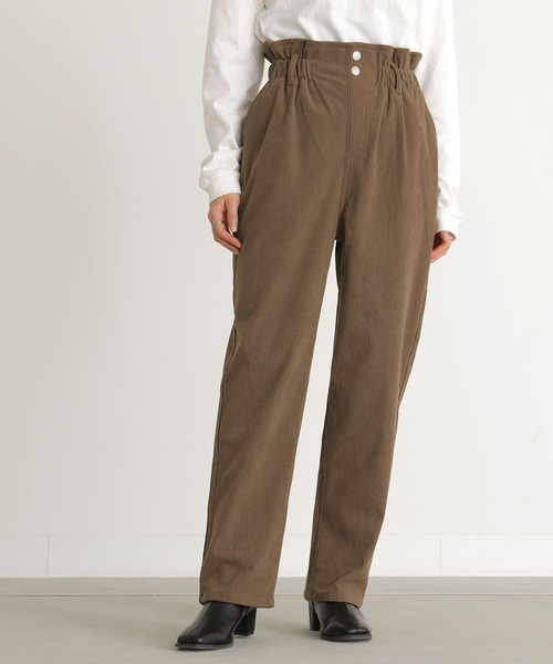 n'OrLABEL(ノアールレーベル)の「ストレッチコーデュロイテーパードパンツ(その他パンツ・レディース・モカ/ブラック・1/2)」の11枚目の写真