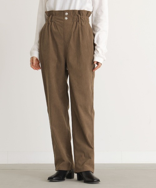 n'OrLABEL(ノアールレーベル)の「ストレッチコーデュロイテーパードパンツ(その他パンツ・レディース・モカ/ブラック・1/2)」の12枚目の写真
