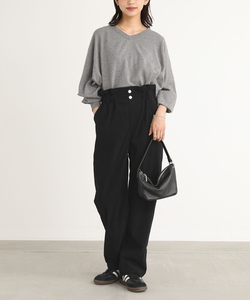 n'OrLABEL(ノアールレーベル)の「ストレッチコーデュロイテーパードパンツ(その他パンツ・レディース・モカ/ブラック・1/2)」の5枚目の写真