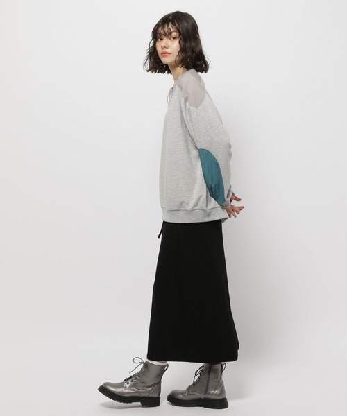 ナゴンスタンス　アシメントリードッキング プルオーバー スウェット グレー 長袖 ナゴンスタンス アシメントリードッキング プルオーバー