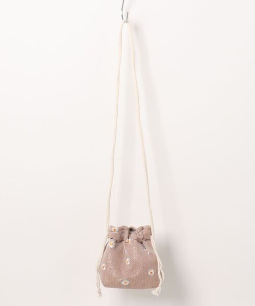 Pochi Pouch(ポチポーチ)の「Pochi Pouch/2way 花柄 マルチ 巾着/ショルダーバッグ(ショルダーバッグ・レディース・ホワイト/ベージュ/ブラウン/ホワイト系その他/ブラウン系その他/ベージュ系その他・FREE)」の4枚目の写真
