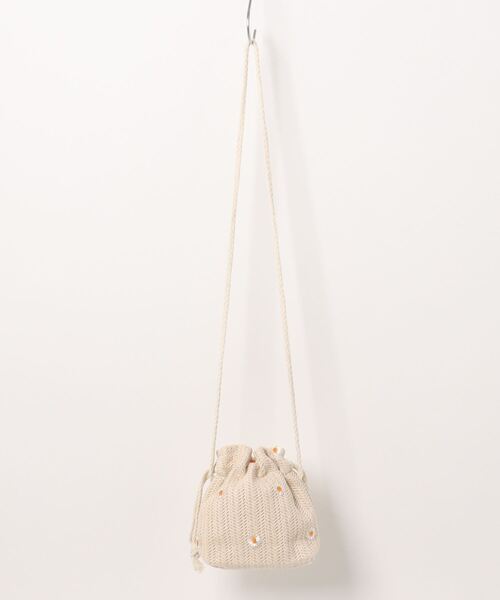 Pochi Pouch(ポチポーチ)の「Pochi Pouch/2way 花柄 マルチ 巾着/ショルダーバッグ(ショルダーバッグ・レディース・ホワイト/ベージュ/ブラウン/ホワイト系その他/ブラウン系その他/ベージュ系その他・FREE)」の7枚目の写真