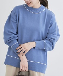 もちやわモックネックニットプルオーバー