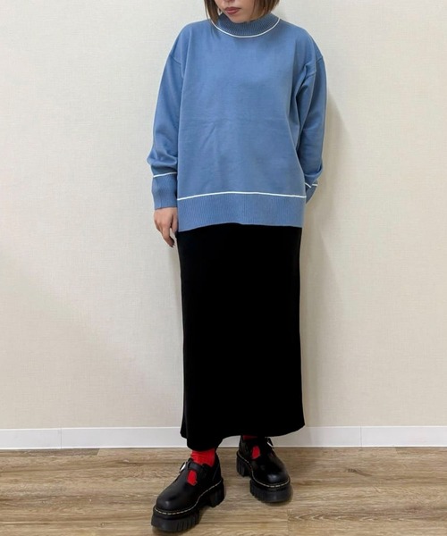 Green Parks(グリーンパークス)の「もちやわモックネックニットプルオーバー(ニット/セーター・レディース・ピンク/ホワイト/ミント/杢グレー/その他7/ブラック/サックスブルー/ライトベージュ・FREE)」の10枚目の写真