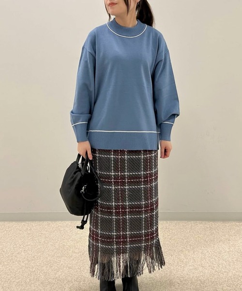 Green Parks(グリーンパークス)の「もちやわモックネックニットプルオーバー(ニット/セーター・レディース・ピンク/ホワイト/ミント/杢グレー/その他7/ブラック/サックスブルー/ライトベージュ・FREE)」の9枚目の写真