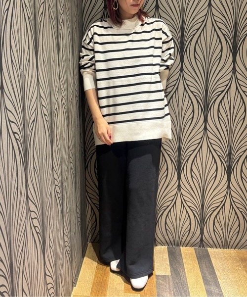 Green Parks(グリーンパークス)の「もちやわモックネックニットプルオーバー(ニット/セーター・レディース・ピンク/ホワイト/ミント/杢グレー/その他7/ブラック/サックスブルー/ライトベージュ・FREE)」の15枚目の写真