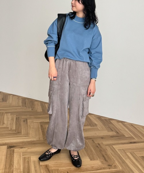 Green Parks(グリーンパークス)の「もちやわモックネックニットプルオーバー(ニット/セーター・レディース・ピンク/ホワイト/ミント/杢グレー/その他7/ブラック/サックスブルー/ライトベージュ・FREE)」の21枚目の写真