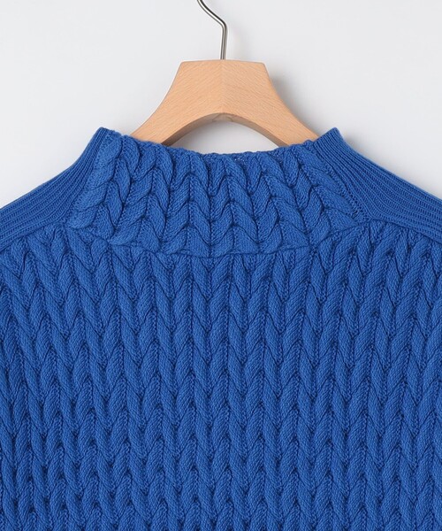 NOLLEY'S LIGHT（ノーリーズライト）の「ケーブル柄＋布帛 プルオーバー（ニット/セーター・レディース・グレイッシュベージュ/アイボリー・38）」の5枚目の写真