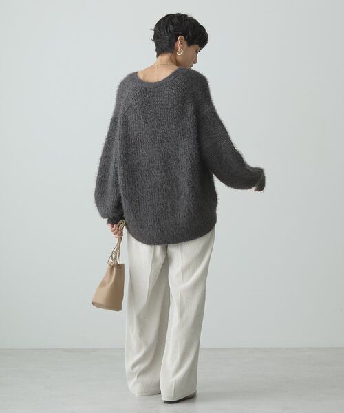 AMERICAN HOLIC(アメリカンホリック)の「Vネックシャギーニットカーディガン(カーディガン/ボレロ・レディース・モカ/ライトグレー/ブルーグリーン/チャコールグレー・L/M)」の11枚目の写真