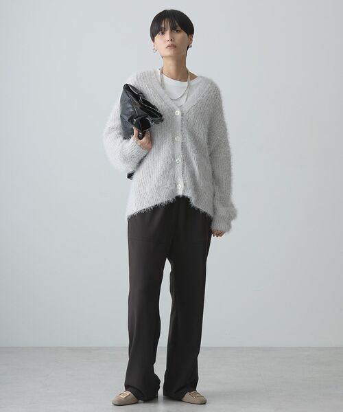 AMERICAN HOLIC(アメリカンホリック)の「Vネックシャギーニットカーディガン(カーディガン/ボレロ・レディース・モカ/ライトグレー/ブルーグリーン/チャコールグレー・L/M)」の15枚目の写真