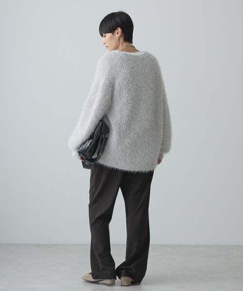 AMERICAN HOLIC(アメリカンホリック)の「Vネックシャギーニットカーディガン(カーディガン/ボレロ・レディース・モカ/ライトグレー/ブルーグリーン/チャコールグレー・L/M)」の16枚目の写真