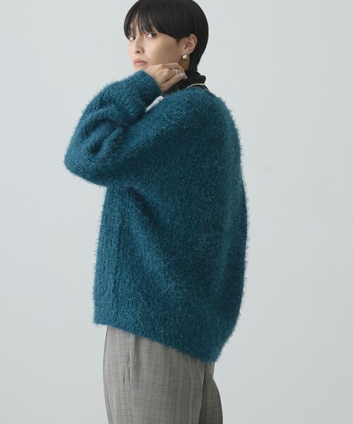 AMERICAN HOLIC(アメリカンホリック)の「Vネックシャギーニットカーディガン(カーディガン/ボレロ・レディース・モカ/ライトグレー/ブルーグリーン/チャコールグレー・L/M)」の17枚目の写真