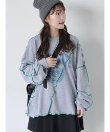 ehka sopo | メロー切替スウェット(Tシャツ/カットソー)