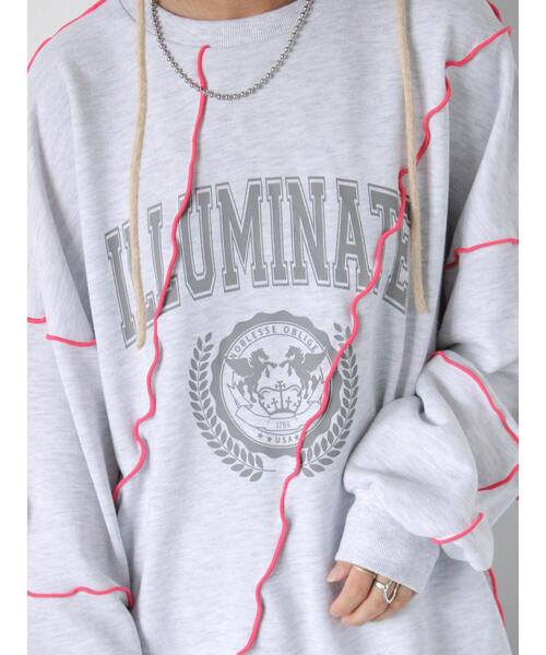 ehka sopo（エヘカソポ）の「メロー切替スウェット（Tシャツ/カットソー・レディース・キナリ/ブルー/グレー・F）」の9枚目の写真