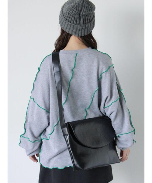 ehka sopo（エヘカソポ）の「メロー切替スウェット（Tシャツ/カットソー・レディース・キナリ/ブルー/グレー・F）」の16枚目の写真