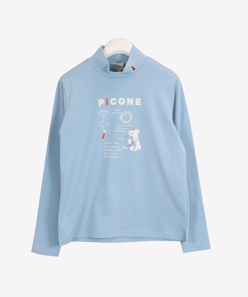 Picone CLUB(ピッコーネクラブ)の「裏起毛UV長袖ハイネックプルオーバー(スウェット・レディース・ライトブルー/ホワイト/ベージュ/ネイビー・S/M/L)」の8枚目の写真