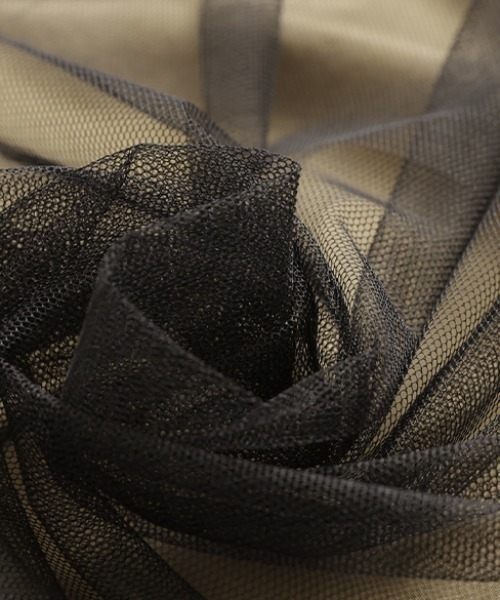 HUG.U（ハグユー）の「チュールレイヤード ワイドパンツ（カーゴパンツ・レディース・ブラック/ベージュ/カーキ・FREE）」の20枚目の写真